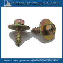 Cruz Recessed Hex Head Tapping Screw com arruela